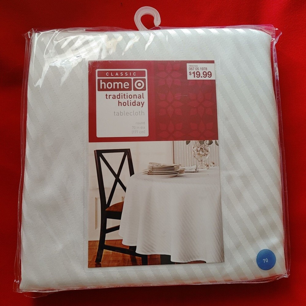 Christmas Round Tablecloth 70" Target Classic Home Traditional Holiday 2005 New